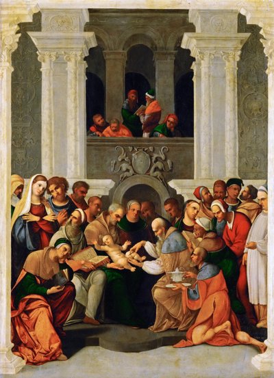 Reneszánsz: La circoncision du Christ – Die Beschneidung Christi par Mazzolino, Ludovico (1480-1528) alkotó: Lodovico Mazzolino