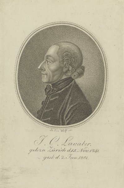 Johann Kaspar Lavater költő és fiziognómus portréja 1741-1801, c. 1810. alkotó: Loeser Leo Wolf