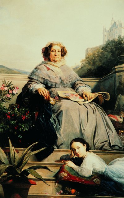 Madame Clicquot portréja, született Ponsardin 1777-1866 lányával, 1851 és 1860 között. alkotó: Léon Cogniet