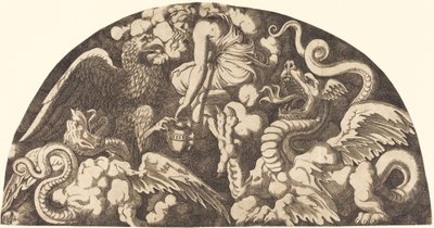 A Jupiter a sztüx vizét hozza a pszichébe alkotó: Léon Davent after Giulio Romano