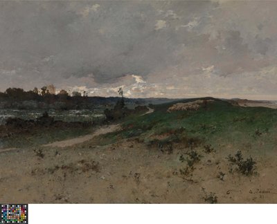 Tájkép Saint-Jean-le-Thomas (Normandia) közelében alkotó: Leon Germain Pelouse