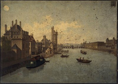 Hôtel de Conti, Tour de Nesle, Louvre, a Pont-Neuf felől nézve, mai 1. és 6. kerület, 1885-1895 körül (festmény) alkotó: Léon Rolla