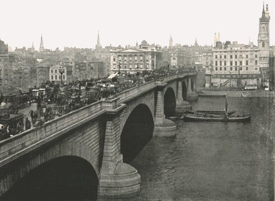 A London Bridge északra néz, 1895. alkotó: London Stereoscopic and Photographic Co