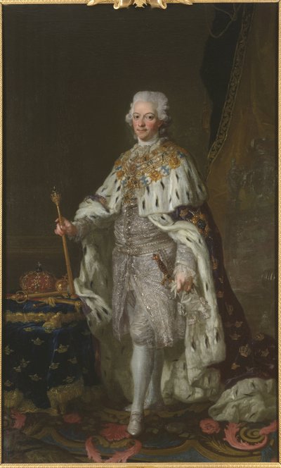 Gustave III de Suede – III. Gusztáv svéd király portréja alkotó: Lorens the Younger Pasch