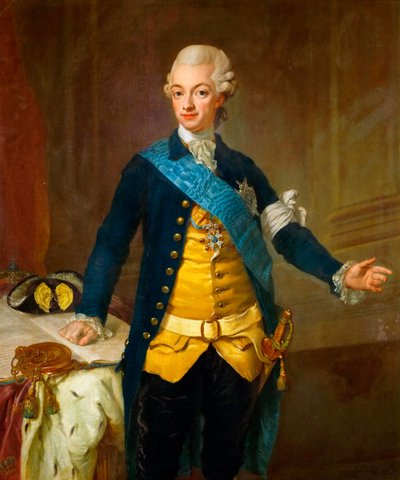 "III. Gusztáv svéd király (1771-1792) portréja" (III. Gusztáv svéd portréja) Lorenz II Pasch (1733-1805) festménye alkotó: Lorens the Younger Pasch