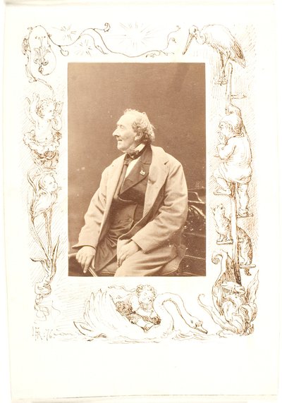 Margóra készült rajz H. C. Andersen fényképe nyomán alkotó: Lorenz Frølich