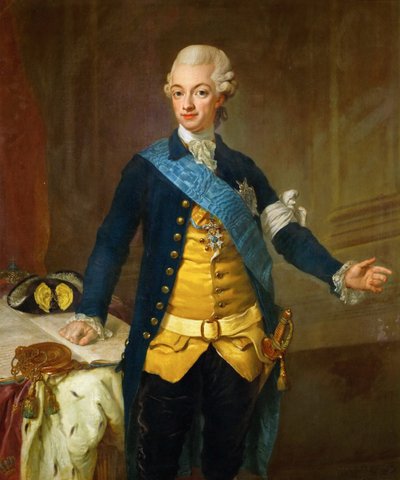 III. Svéd Gusztáv portréja, 1771 alkotó: Lorenz II Pasch