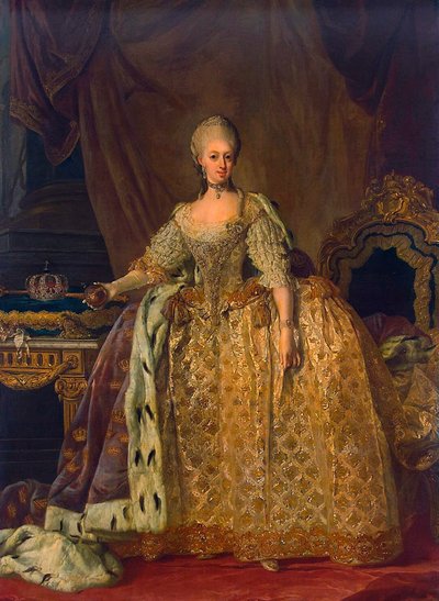 Brandenburg-Kulmbach Sophia Magdalen portréja, 1700-1770, 1773-1776. alkotó: Lorenz Pasch the Younger