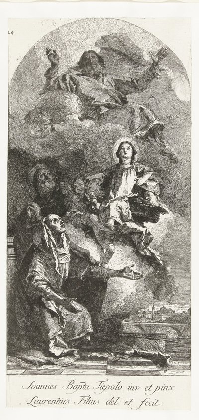 Szent Joachim és Anna az Atyaistennel és a Szűzanyával Szent Anna és Joachim Máriával és az Atyaistennel alkotó: Lorenzo Baldissera Tiepolo
