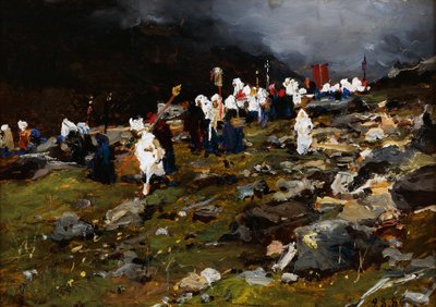 Felvonulás a magashegyen alkotó: Lorenzo Delleani