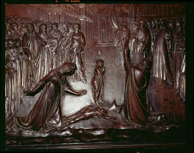 Szent Zenobius kegyhely, a halott gyermek részlete, 1432-42 körüli 97641 bronz részlet alkotó: Lorenzo Ghiberti