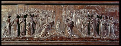 Szent Zenobius kegyhely, a dombormű részlete, 1432-42 körüli bronz részlet 97641 alkotó: Lorenzo Ghiberti