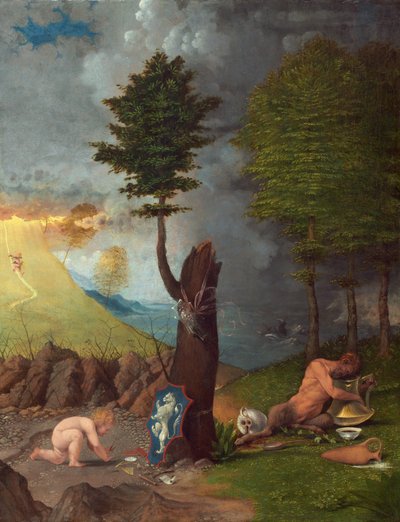 Erény és gonosz allegóriája, 1505. alkotó: Lorenzo Lotto