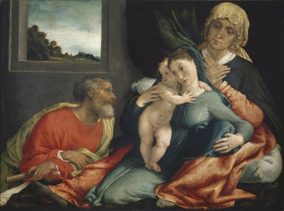 Szent Család Szent Annával és Joachimmal, 1535? alkotó: Lorenzo Lotto