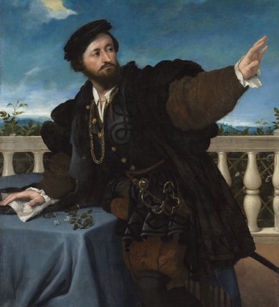 Egy férfi portréja, valószínűleg Girolamo Rosati, 1533-34 alkotó: Lorenzo Lotto