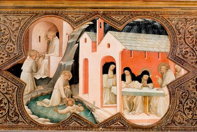 Szűz Koronázásának oltárképe alkotó: Lorenzo Monaco