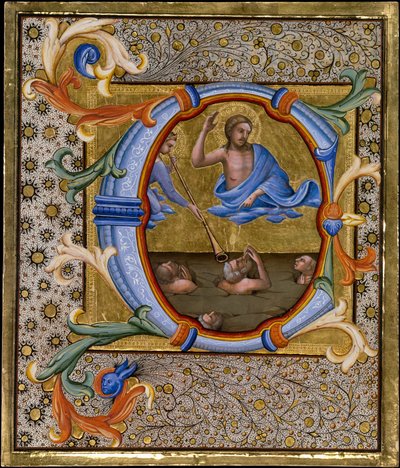 Utolsó ítélet egy kezdeti C-ben, kb. 1406-7. alkotó: Lorenzo Monaco