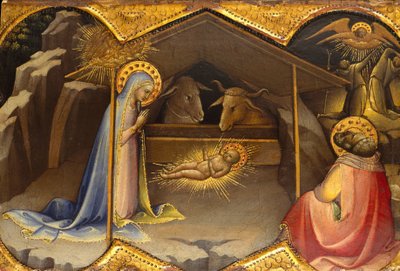 Születés, 1406-10 (tempera fán, arany alapon) alkotó: Lorenzo Monaco