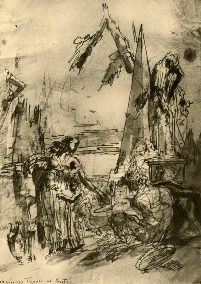 „Capriccio”, 18. század közepe, 1928 alkotó: Lorenzo Tiepolo