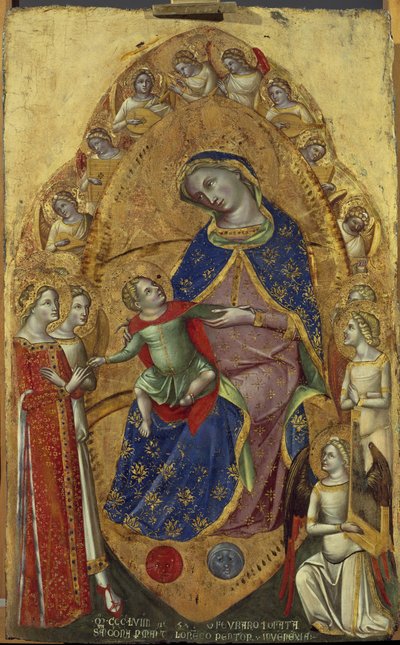 Szent Katalin misztikus házassága - Tempera fán alkotó: Lorenzo Veneziano