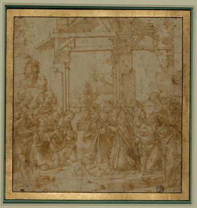 A pásztorok imádása ... alkotó: Lorenzo di Credi