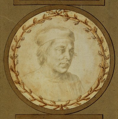 Mellszobor egy koponyasapkás férfi ... alkotó: Lorenzo di Credi