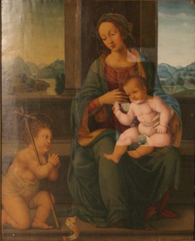 Madonna és gyermeke a kis Keresztelő Szent Jánossal alkotó: Lorenzo di Credi