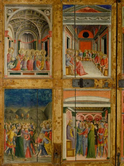 Reliquary of the doors of Santa Maria della Scala. inner panel alkotó: Lorenzo di Pietro Vecchietta