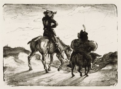 Don Quijote és Sancho Panza alkotó: Louis Anquetin