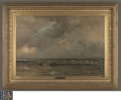 Tengeri táj a De Panne-nál alkotó: Louis Artan de Saint-Martin