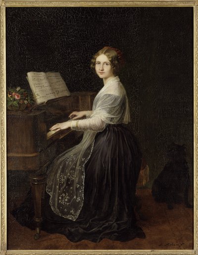 Jenny Lind (1820-1887) szoprán portréja, Asher, Louis (1804-1878). Olajfestmény alkotó: Louis Asher