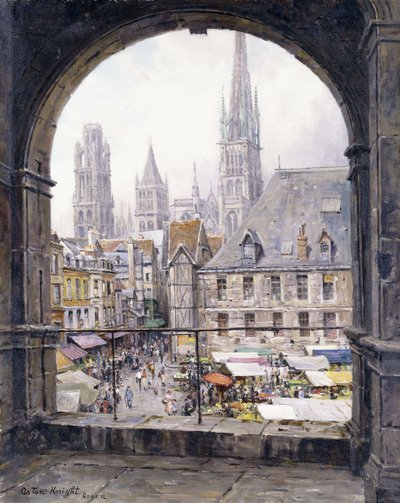 Piactér, Rouen alkotó: Louis Aston Knight