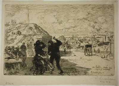 Hétfő, belépés Prés-Saint-Gervais-ba alkotó: Louis Auguste Lepère
