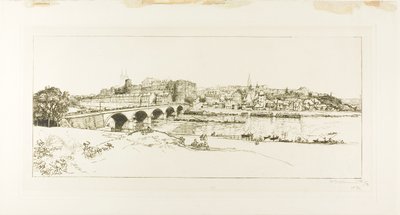 Angers: Angers: Panoráma kilátás alkotó: Louis Auguste Lepère