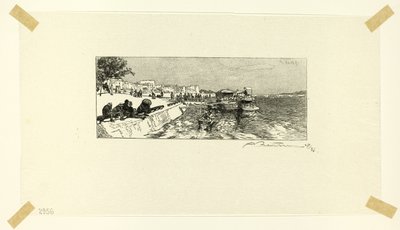 Bercy rakpart, a Le Long de la Seine et des Boulevards második táblája alkotó: Louis Auguste Lepère