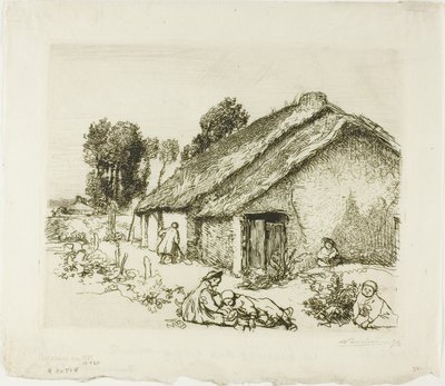 Cottage öt gyerekkel alkotó: Louis Auguste Lepère