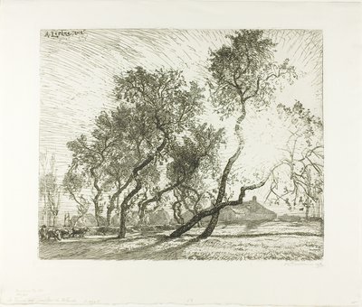 Farm holland nyárfákkal alkotó: Louis Auguste Lepère