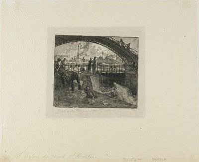 A Saint-Martin csatorna zsilipje alkotó: Louis Auguste Lepère