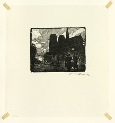 Notre-Dame, este, nyolcadik lemez a Le Long de la Seine et des Boulevards-ból alkotó: Louis Auguste Lepère