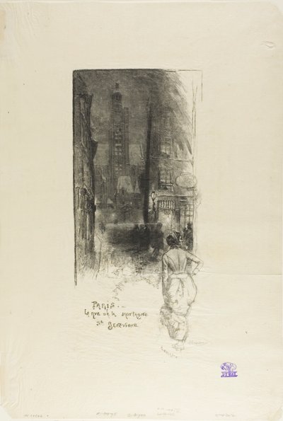 Párizs: a Rue de la Montagne-Ste-Geneviève utca alkotó: Louis Auguste Lepère