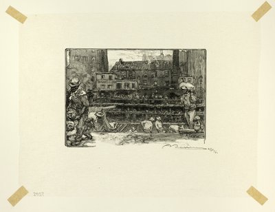 Gipsz kirakodók, harmadik lemez a Le Long de la Seine et des Boulevards-ból alkotó: Louis Auguste Lepère
