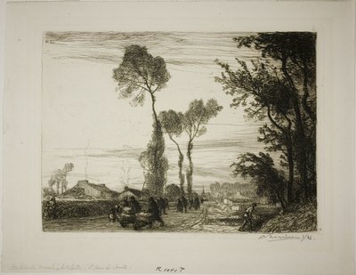 Visszatérés a piacról alkotó: Louis Auguste Lepère