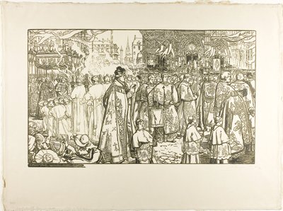 A Corpus Christi körmenet, Nantes alkotó: Louis Auguste Lepère