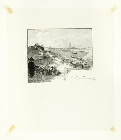 A hajnal, tizennégyes tábla a Le Long de la Seine et des Boulevards-ból alkotó: Louis Auguste Lepère