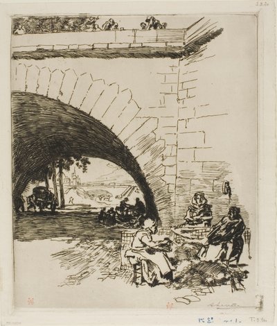 Gyapjúkártyások a Pont Marie-nál alkotó: Louis Auguste Lepère