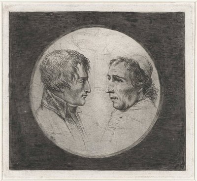 Coclers, L B, Napóleon és VII. Pius pápa kettős portréja (1805 körül, Rijksmuseum) alkotó: Louis Bernard Coclers