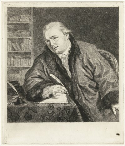 Johan Antoni Kauclitz Colizzi zeneszerző és rézkarc portréja alkotó: Louis Bernard Coclers