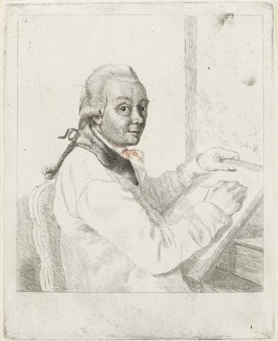 Johannes Janson művész portréja, rajz alkotó: Louis Bernard Coclers