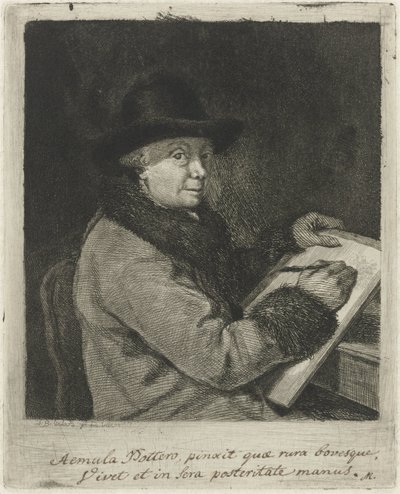 Johannes Janson művész portréja, rajz alkotó: Louis Bernard Coclers