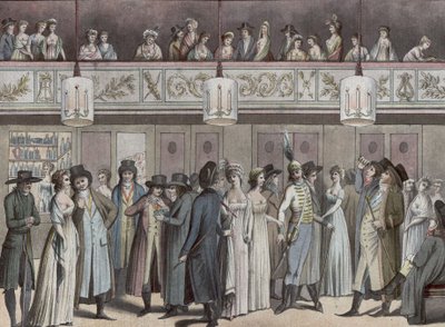 Foyer du Théâtre Montansier a Palais-Royalban). Hippolyte Destailleur Collection (1822-1893) alkotó: Louis Binet